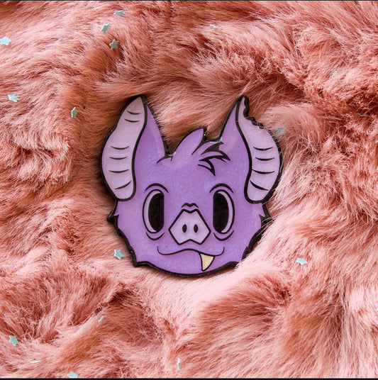 Pin Furry Purply Bat